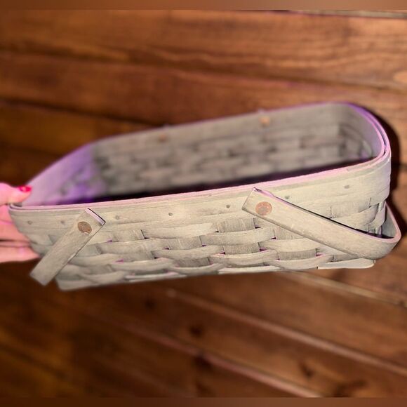 Other - Grey Handle Wicker Basket